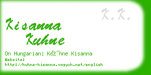 kisanna kuhne business card
